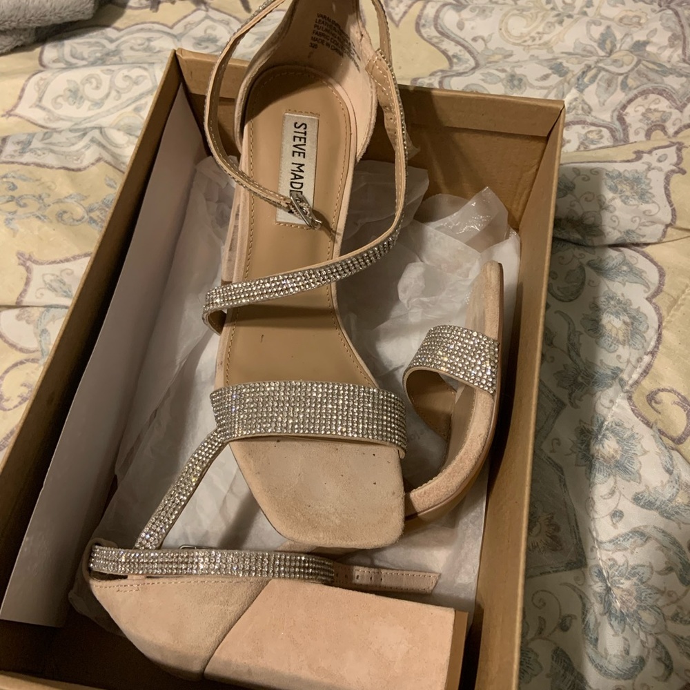 Steve Madden Sparkly Nude Heels